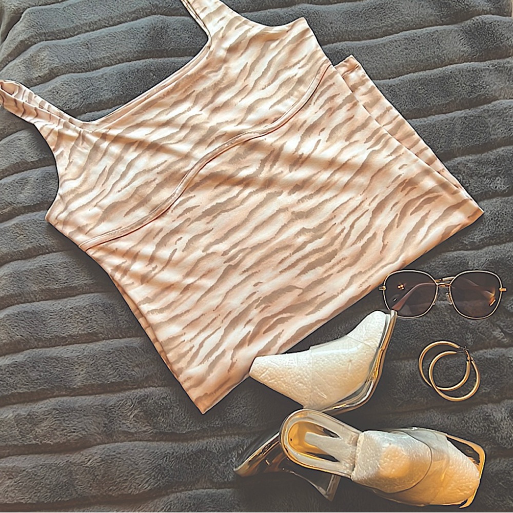 Taupe/ Cream Knit Body Con Dress